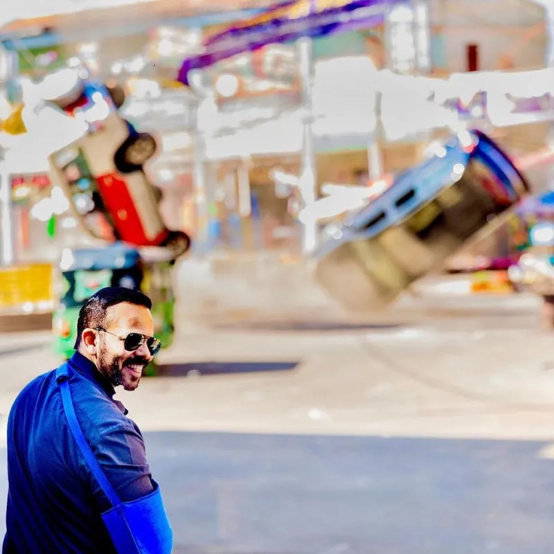 Rohit Shetty on Movie set